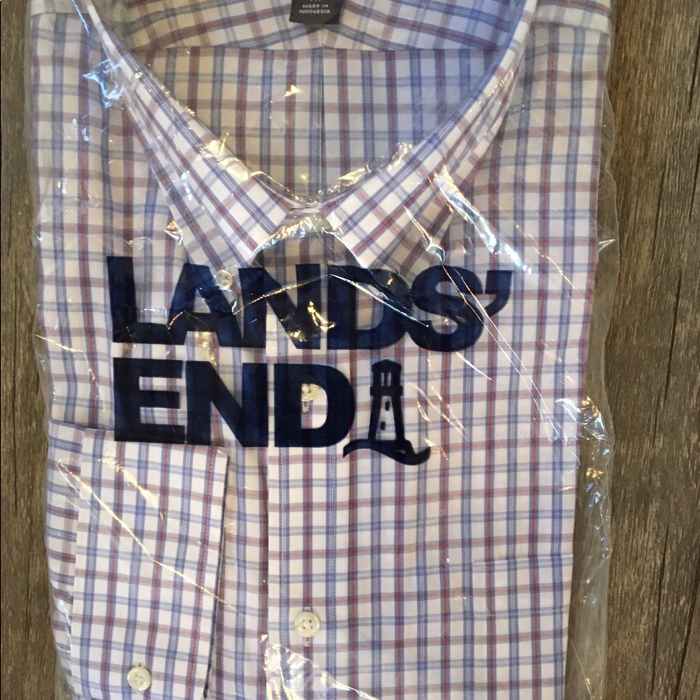 Lands’ End No Iron Supima Pinpoint Buttondown